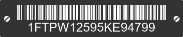 2005 FORD F-150 1FTPW12595KE94799 VIN decoded
