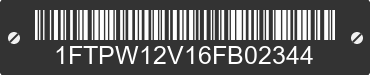 2006 FORD F-150 1FTPW12V16FB02344 VIN decoded