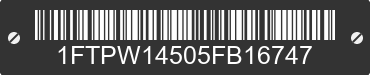 2005 FORD F-150 1FTPW14505FB16747 VIN decoded