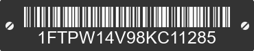 2008 FORD F-150 1FTPW14V98KC11285 VIN decoded