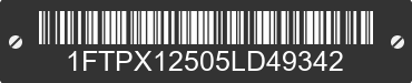 2005 FORD F-150 1FTPX12505LD49342 VIN decoded