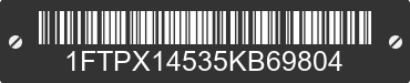 2005 FORD F-150 1FTPX14535KB69804 VIN decoded