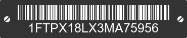 2003 FORD F-150 1FTPX18LX3MA75956 VIN decoded