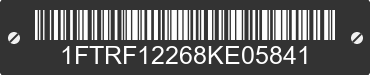 2008 FORD F-150 1FTRF12268KE05841 VIN decoded