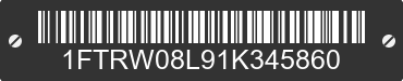 2001 FORD F-150 1FTRW08L91K345860 VIN decoded