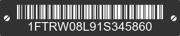 2001 FORD F-150 1FTRW08L91S345860 VIN decoded