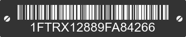 2009 FORD F-150 1FTRX12889FA84266 VIN decoded