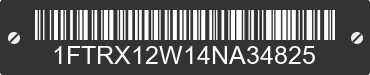 2004 FORD F-150 1FTRX12W14NA34825 VIN decoded