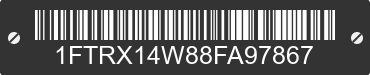 2008 FORD F-150 1FTRX14W88FA97867 VIN decoded