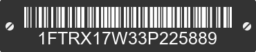 2003 FORD F-150 1FTRX17W33P225889 VIN decoded