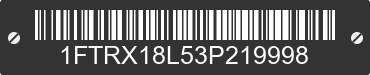 2003 FORD F-150 1FTRX18L53P219998 VIN decoded