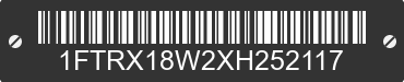 1999 FORD F-150 1FTRX18W2XH252117 VIN decoded
