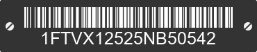 2005 FORD F-150 1FTVX12525NB50542 VIN decoded