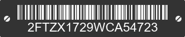 1998 FORD F-150 2FTZX1729WCA54723 VIN decoded