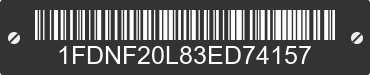 2003 FORD F-250 1FDNF20L83ED74157 VIN decoded
