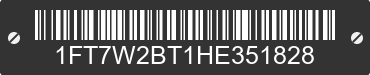 2017 FORD F-250 1FT7W2BT1HE351828 VIN decoded