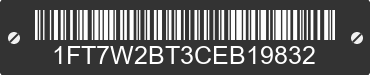 2012 FORD F-250 1FT7W2BT3CEB19832 VIN decoded