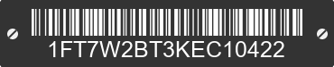 2019 FORD F-250 1FT7W2BT3KEC10422 VIN decoded