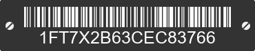 2012 FORD F-250 1FT7X2B63CEC83766 VIN decoded