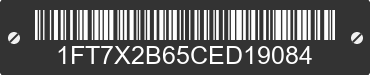 2012 FORD F-250 1FT7X2B65CED19084 VIN decoded