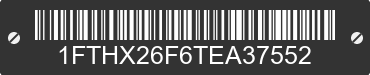 1996 FORD F-250 1FTHX26F6TEA37552 VIN decoded