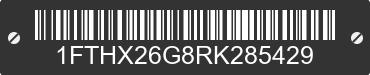 1994 FORD F-250 1FTHX26G8RK285429 VIN decoded
