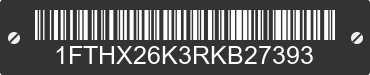 1994 FORD F-250 1FTHX26K3RKB27393 VIN decoded