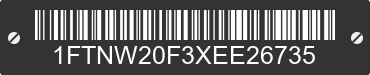 1999 FORD F-250 1FTNW20F3XEE26735 VIN decoded