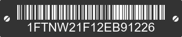 2002 FORD F-250 1FTNW21F12EB91226 VIN decoded