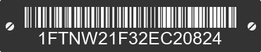 2002 FORD F-250 1FTNW21F32EC20824 VIN decoded