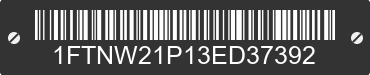 2003 FORD F-250 1FTNW21P13ED37392 VIN decoded