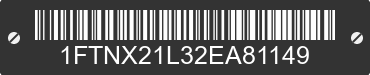 2002 FORD F-250 1FTNX21L32EA81149 VIN decoded
