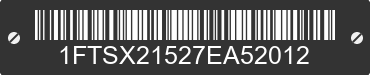 2007 FORD F-250 1FTSX21527EA52012 VIN decoded