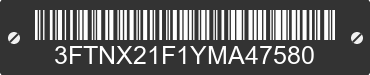 2000 FORD F-250 3FTNX21F1YMA47580 VIN decoded