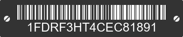 2012 FORD F-350 1FDRF3HT4CEC81891 VIN decoded