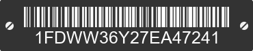 2007 FORD F-350 1FDWW36Y27EA47241 VIN decoded