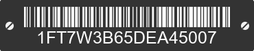 2013 FORD F-350 1FT7W3B65DEA45007 VIN decoded