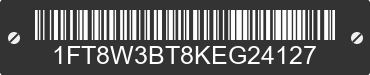 2019 FORD F-350 1FT8W3BT8KEG24127 VIN decoded