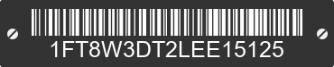 2020 FORD F-350 1FT8W3DT2LEE15125 VIN decoded