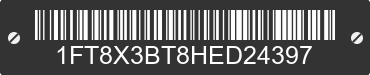2017 FORD F-350 1FT8X3BT8HED24397 VIN decoded