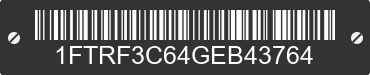 2016 FORD F-350 1FTRF3C64GEB43764 VIN decoded