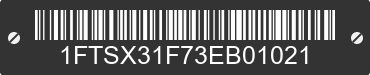 2003 FORD F-350 1FTSX31F73EB01021 VIN decoded