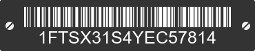 2000 FORD F-350 1FTSX31S4YEC57814 VIN decoded