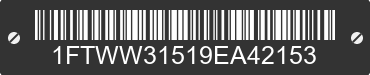 2009 FORD F-350 1FTWW31519EA42153 VIN decoded