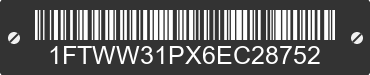 2006 FORD F-350 1FTWW31PX6EC28752 VIN decoded