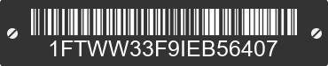 0 FORD F-350 1FTWW33F9IEB56407 VIN decoded