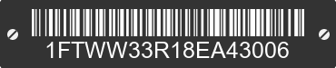 2008 FORD F-350 1FTWW33R18EA43006 VIN decoded