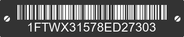 2008 FORD F-350 1FTWX31578ED27303 VIN decoded