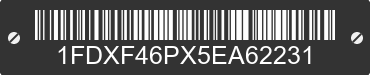 2005 FORD F-450 1FDXF46PX5EA62231 VIN decoded