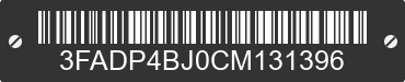 2012 FORD Fiesta 3FADP4BJ0CM131396 VIN decoded